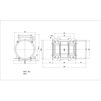 silnik wibracyjny PT-MVE400/3M-30 300W 230V 4kN